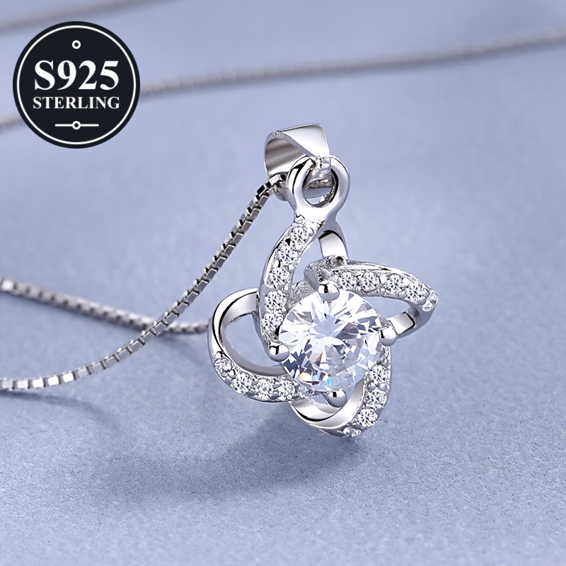 925 Silver Pendant Necklace Hypoallergenic BFF Gift with Storage Box